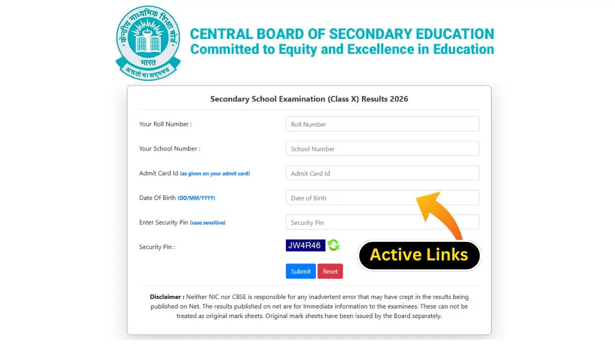 CBSE 10th Result 2026 Live Download