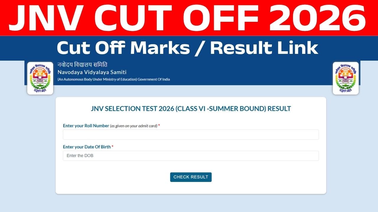 JNVST Class 6 Cut-Off Marks 2026